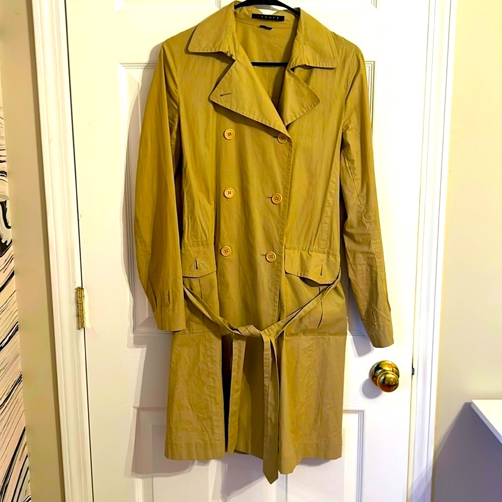 Theory- Classic Beige Lightweight Trench Coat